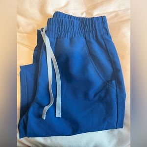 Blue high waisted figs joggers